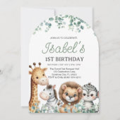 Erstgeburtsjungstag, Eukalyptus 1. Geburtstag Einladung (Vorderseite)