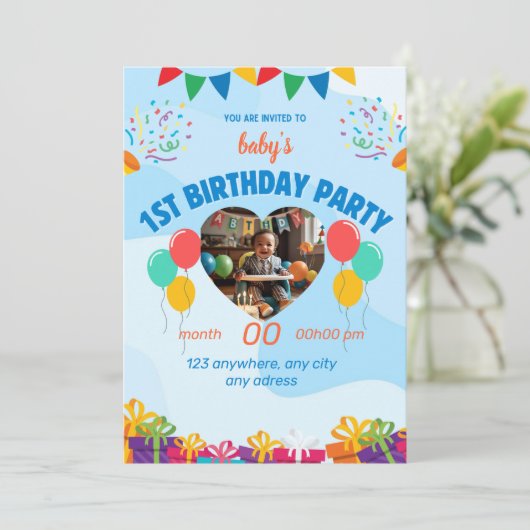 Erstgeburtskarte Einladung (Stehend Vorderseite)