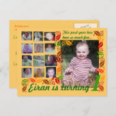 Erstgeburtstag 12 Monate Bilder Postkarte (Vorne/Hinten)