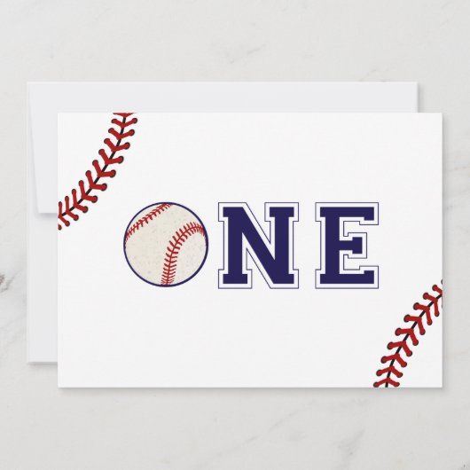 Erstgeburtstag-Baseball-Foto Einladung (Rückseite)