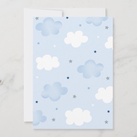 Erstgeburtstag des Flugzeugjungen Einladung (Rückseite)