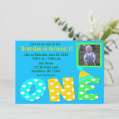 Erstgeburtstag Einladung des Jungen (Stehend Vorderseite)