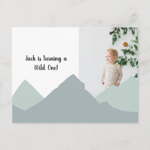 Erstgeburtstag Einladung Foto Postkarte