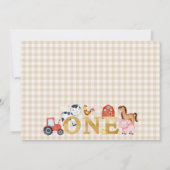 Erstgeburtstag Einladung von Rotflurtieren (Rückseite)