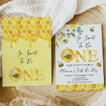Erstgeburtstag Einladung zur Bee-Day-Honigbiene<br><div class="desc">BlumenHonig Biene Erstgeburt Einladung Sweet Hummel oder Honigbiene zum ersten Geburtstag Einladung für ein kleines Mädchen mit einem meist gelben Blumenarrangements und vier niedlichen Hummeln.</div>