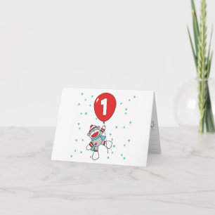 Erstgeburtstag Einladungen für Sock Monkey