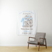 Erstgeburtstag Elefantenjunge Begrüßungsband Wandteppich (Beispiel)