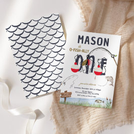 Erstgeburtstag Fisch-alleinfischen Einladung