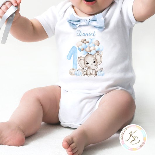 Erstgeburtstag Niedlicher Fall Elephant Bodysuit Baby Strampler