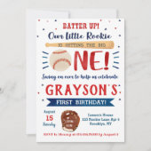 Erstgeburtstagseinladungen im Baseball Einladung (Vorderseite)