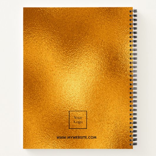 Erstgeschäft mit Gold Monogram Notizblock (Rückseite)