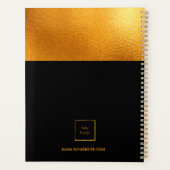 Erstgeschäft mit Logos aus schwarzem Gold Planer (Rückseite)