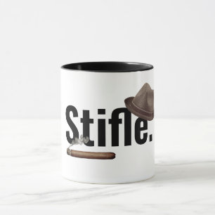 Ersticke lustigen Hut und nostalgischen Zigarren-M Tasse