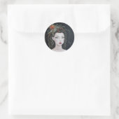 erstickend runder aufkleber (Tasche)