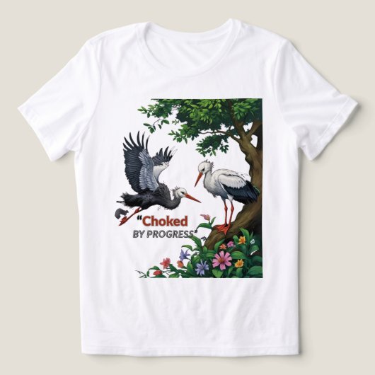 Erstickt vom Fortschritt Tri-Blend Shirt (Design Vorderseite)