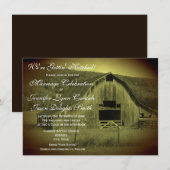 Erstickte Rustikale Brauerei Hochzeitseinladungen Einladung (Vorne/Hinten)