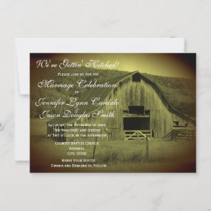 Erstickte Rustikale Brauerei Hochzeitseinladungen Einladung