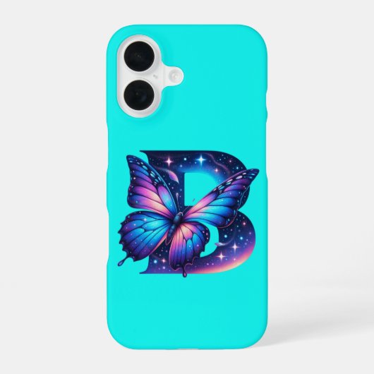 Erstinitial iPhone 16 Hülle (Rückseite)