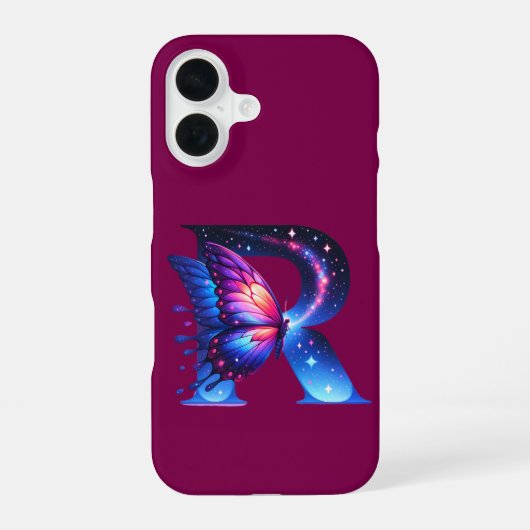 Erstinitial iPhone 16 Hülle (Rückseite)