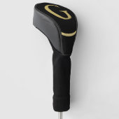 Erstklassige Black & Gold Golf Treiberabdeckung Headcover (angewinkelt)