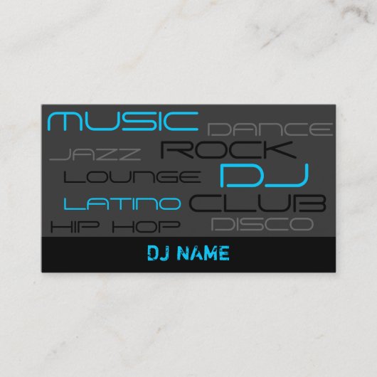 ERSTKLASSIGE DJ-Visitenkarte Visitenkarte (Vorderseite)