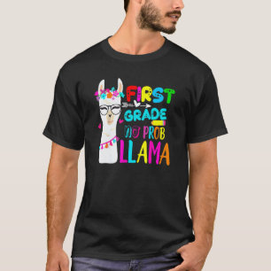 Erstklassige Llama-Lehrerin ohne Probleme 100. Tag T-Shirt