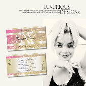 Erstklassige Pink Lila Gold Glitzer Stars Visitenkarte