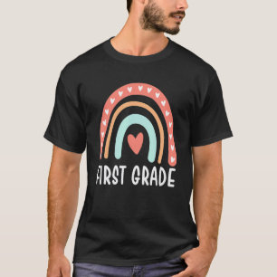 Erstklassige Regenbogenmädchen Jungen Lehrer Team T-Shirt