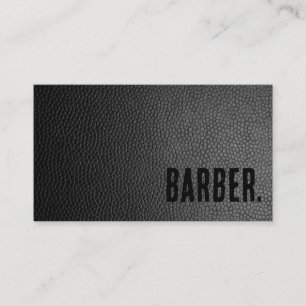 Erstklassige schwarze Kunstleder-Barber Visitenkarte