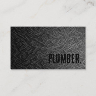 Erstklassige schwarze Kunstleder-Plumber Visitenkarte