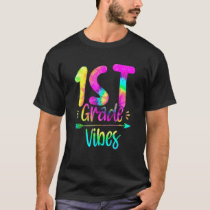 Erstklassige Vibes Schüler Lehrer Tie Dye Zurück z T-Shirt
