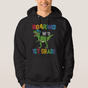 Erstklassiger Dino-Fan erster Schultag Kinder Gesc Hoodie