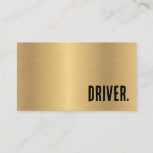 Erstklassiger Faux-Gold-Metall-Fahrer Visitenkarte
