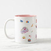 Erstklassiger Grundschullehrer Dabbing Unicorn Zweifarbige Tasse (Links)