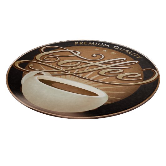 Erstklassiger Kaffee und Kaffeetasse Schneidebrett (Ecke)