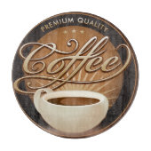 Erstklassiger Kaffee und Kaffeetasse Schneidebrett (Vorderseite)