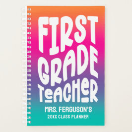 Erstklassiger Lehrer farbenfroh Ombre Planer