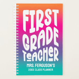 Erstklassiger Lehrer farbenfroh Ombre Planer