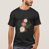 erstklassiger, moderner botanischer Weihnachtsurla T-Shirt (Vorderseite)