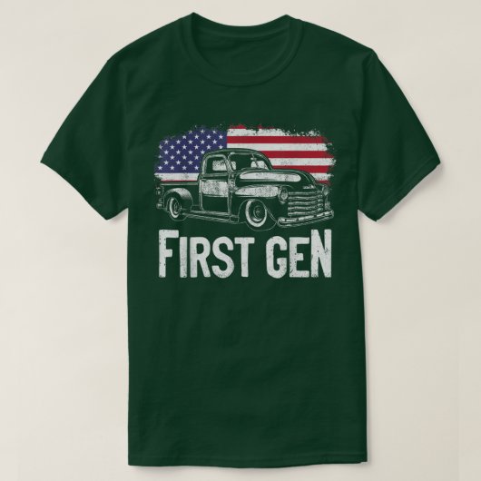 Erstklassiger Oldtimer-LKW der ersten Generation V T-Shirt (Design vorne)
