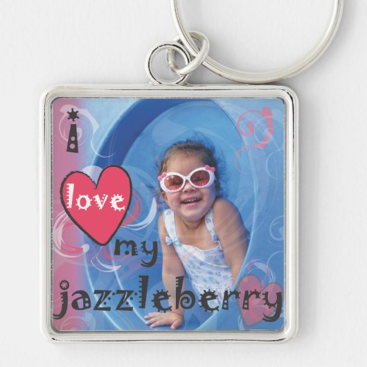 Erstklassiger quadratischer Schlüsselanhänger (Vorne)