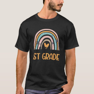 Erstklassiger Regenbogen-Lehrer-Schüler Hallo 1. K T-Shirt