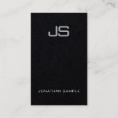 Erstklassiges schwarzes reizend visitenkarte (Vorderseite)