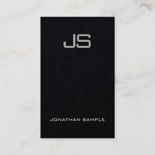 Erstklassiges schwarzes reizend visitenkarte (Vorderseite)