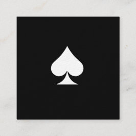 Erstklassiges Spaten-Visitenkarte-Luxusschwarzes Quadratische Visitenkarte