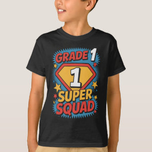 Erstklassiges Superhelden-Team 1. Jahr Kinder zurü T-Shirt