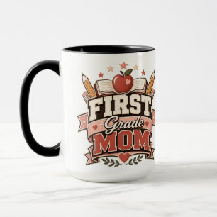 Erstklässler-Mama Retro-Schul-Design Tasse