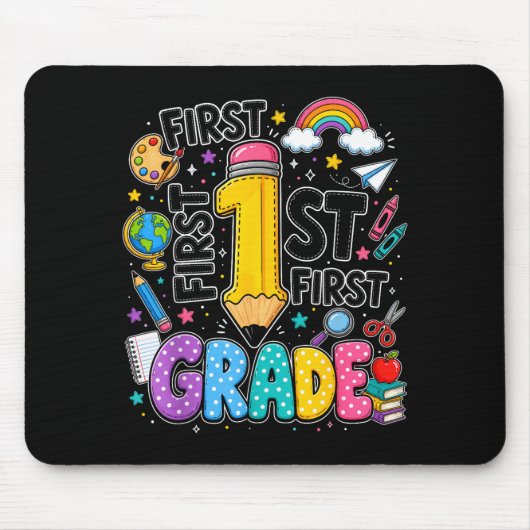 Erstklässler-Regenbogenstift zurück zur Schule Mousepad (Vorne)