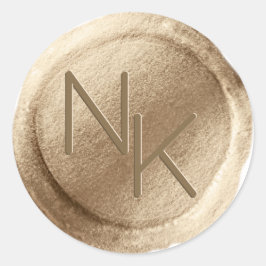 Erstkleber für Gelbgold-Foil-Wax-Siegel Runder Aufkleber