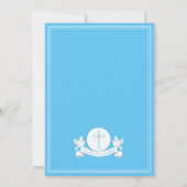 Erstkommunion Blond Boy Blue Einladung (Rückseite)